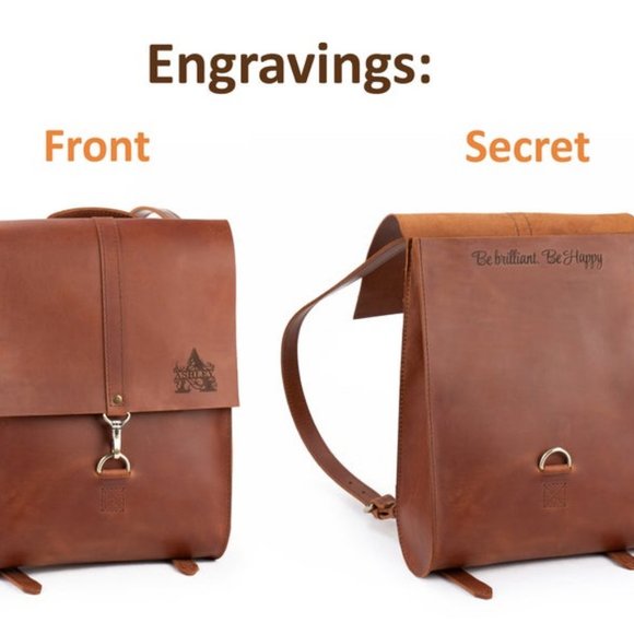 Womens leather backpack purse - Picture 5 of 8